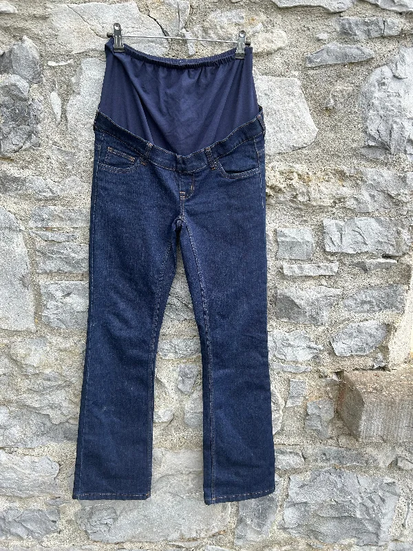 Simple Solid Color Navy maternity jeans uk 10
