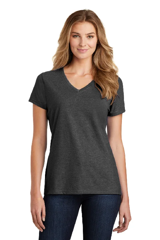 Fashion Concept Port & Company Womens Fan Favorite Short Sleeve V-Neck T-Shirt - Heather Black Fashion Concept Port & Company Womens Fan Favorite Short Sleeve V-Neck T-Shirt - Heather Black