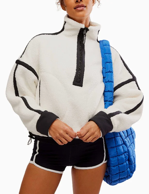 Elegant Outline Mountain High 1/2 Zip Fleece - White Combo