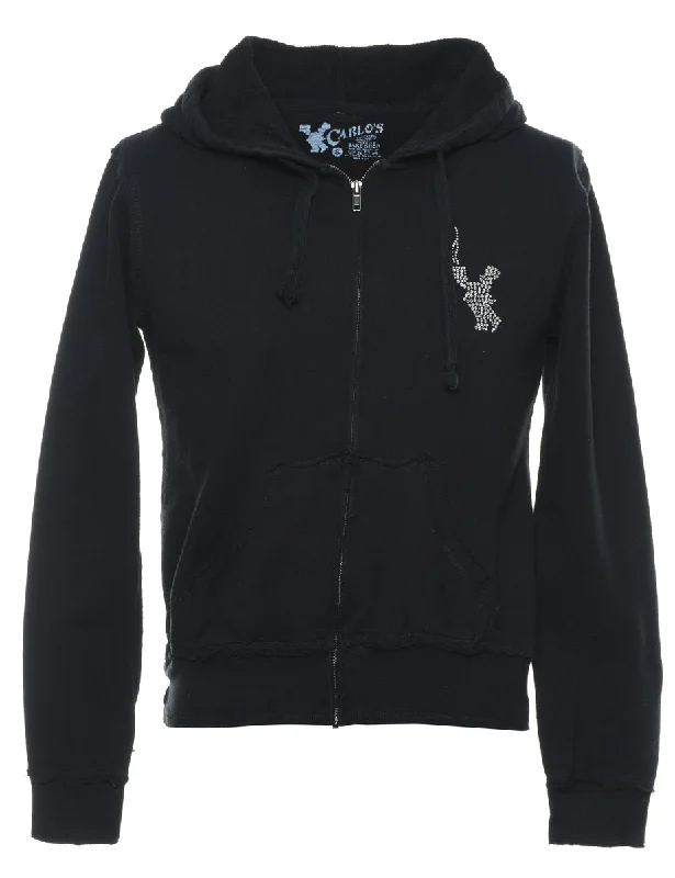 Casual Wear Studded Carlo's Printed Hoodie - S