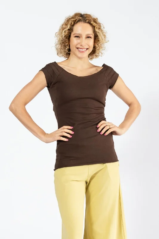 Fashion And Simplicity Priya Top - Chocolate