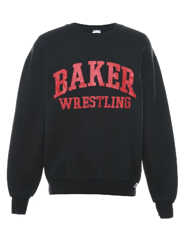 Effortless Style Baker Wrestling Printed Sweatshirt - M
