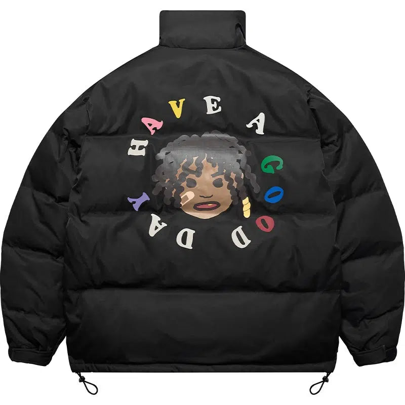Black with colored letters