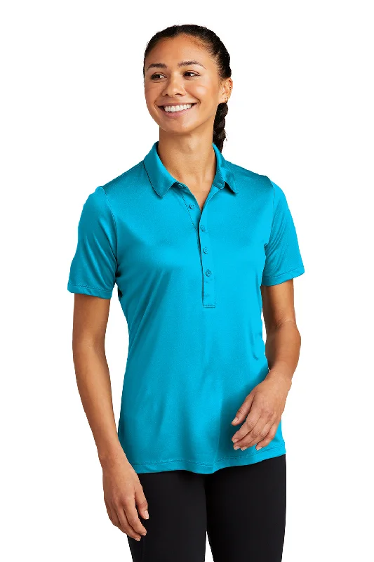 Luxe Comfort Sport-Tek Womens Moisture Wicking Short Sleeve Polo Shirt - Sapphire Blue Luxe Comfort Sport-Tek Womens Moisture Wicking Short Sleeve Polo Shirt - Sapphire Blue