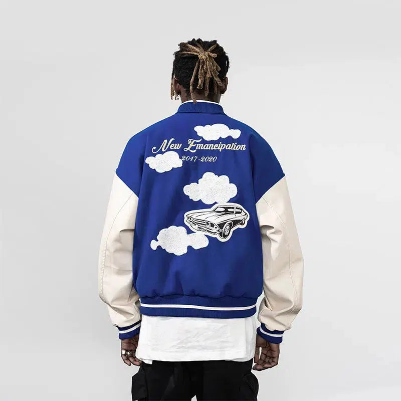 Personal Design Embroidered Patch Varsity Jacket