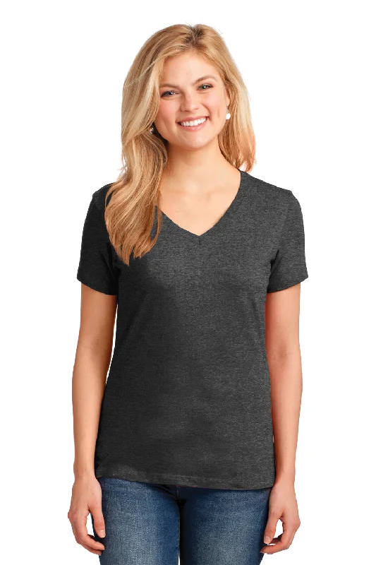 Energy Wear Port & Company Womens Core Short Sleeve V-Neck T-Shirt - Heather Dark Grey Energy Wear Port & Company Womens Core Short Sleeve V-Neck T-Shirt - Heather Dark Grey