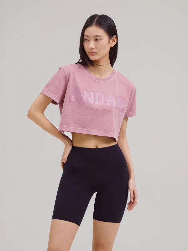 Trendy Comfort ANDAR Pigment Dyed Cropped Short Sleeve