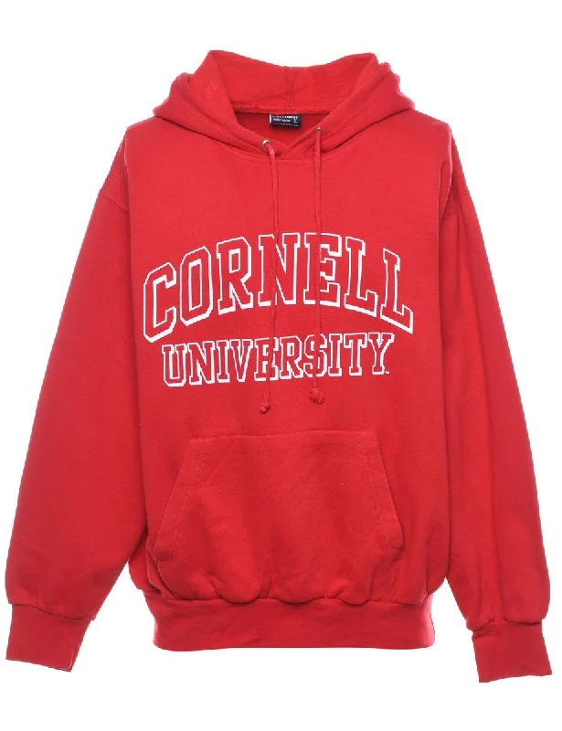 Trendy Comfort Red Cornell University Hoodie - L