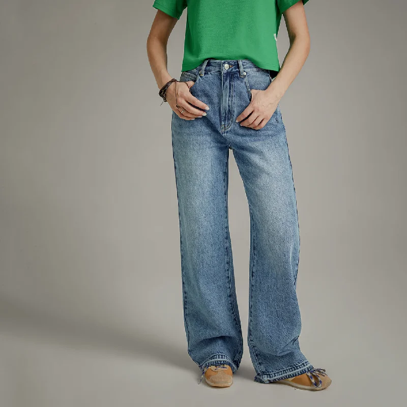 Classic Series Boyfriend Washed Straight Jeans