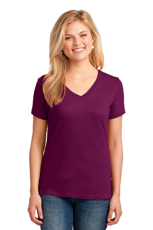 Fashion Must-have Port & Company Womens Core Short Sleeve V-Neck T-Shirt - Raspberry Purple