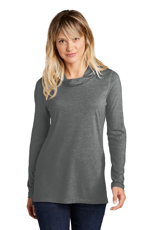 Elegant Wear Sport-Tek Womens Moisture Wicking Cowl Neck Long Sleeve T-Shirt - Heather Dark Grey Elegant Wear Sport-Tek Womens Moisture Wicking Cowl Neck Long Sleeve T-Shirt - Heather Dark Grey