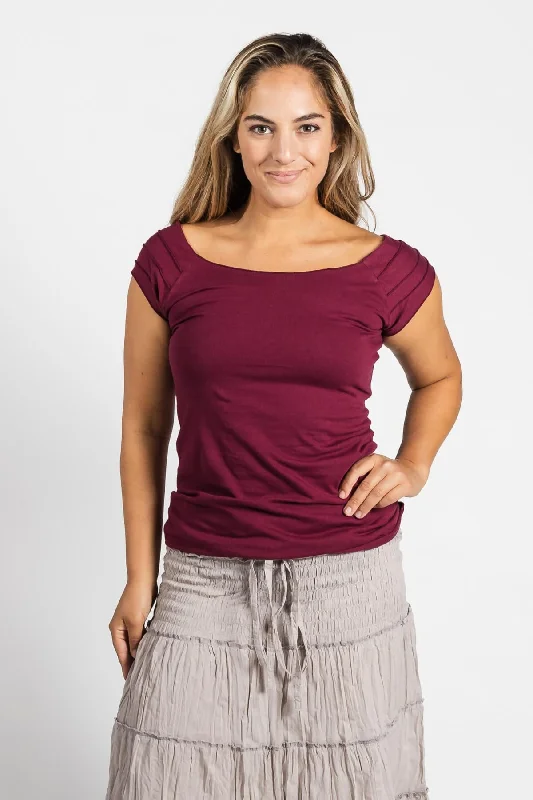 Exquisite Tailoring Priya Top - Berry