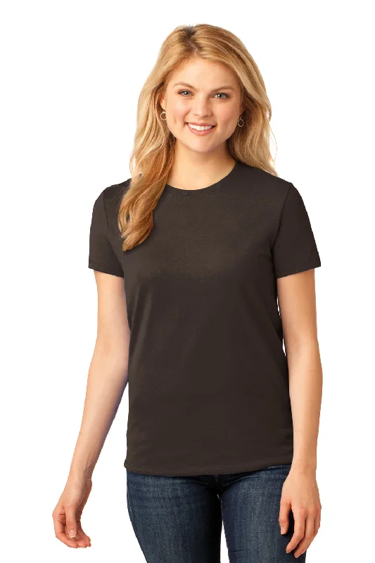 Luxury Classic Port & Company Womens Core Short Sleeve Crewneck T-Shirt - Dark Chocolate Brown - Closeout Luxury Classic Port & Company Womens Core Short Sleeve Crewneck T-Shirt - Dark Chocolate Brown - Closeout