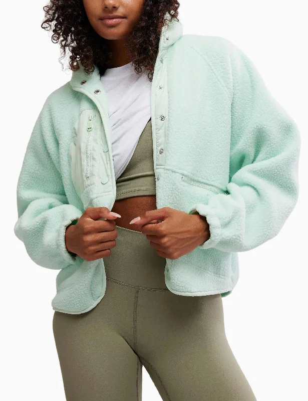 Urban Design Sense Hit The Slopes Fleece Jacket - Pistachio