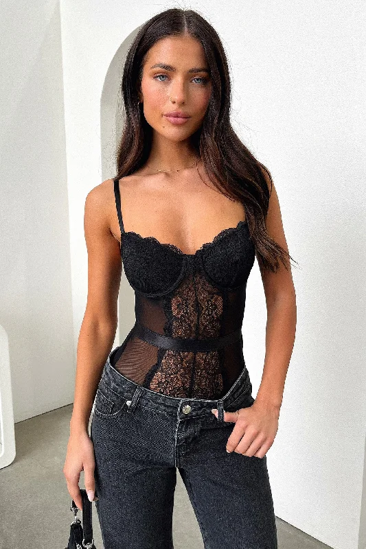 High-end Customization Conlan Bodysuit - Black