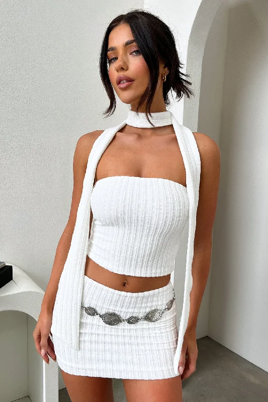 Celebrity Style Mariana Crop - White