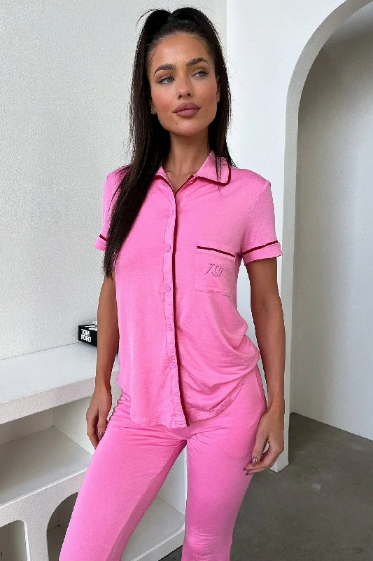 Simple Style Mirabel Top - Pink