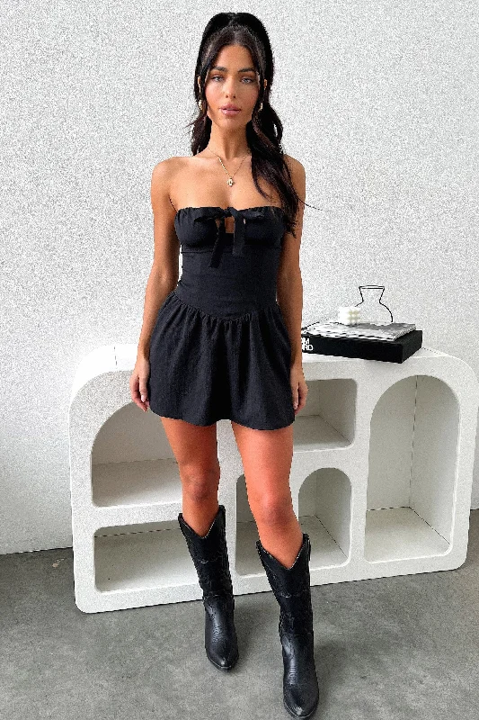 Trendy Traveler Penton Mini Dress - Black