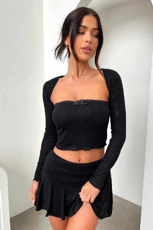 Fashionable And Versatile Pyper Skirt - Black