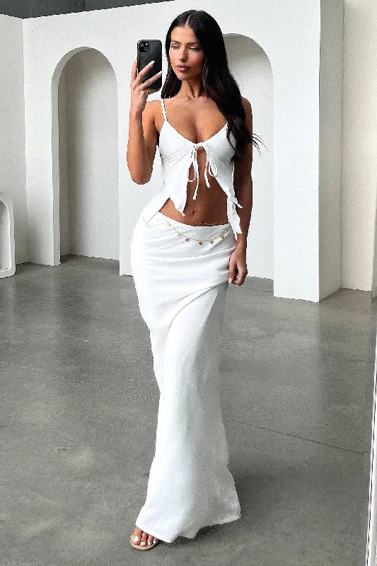 New Products Swansen Maxi Skirt - White