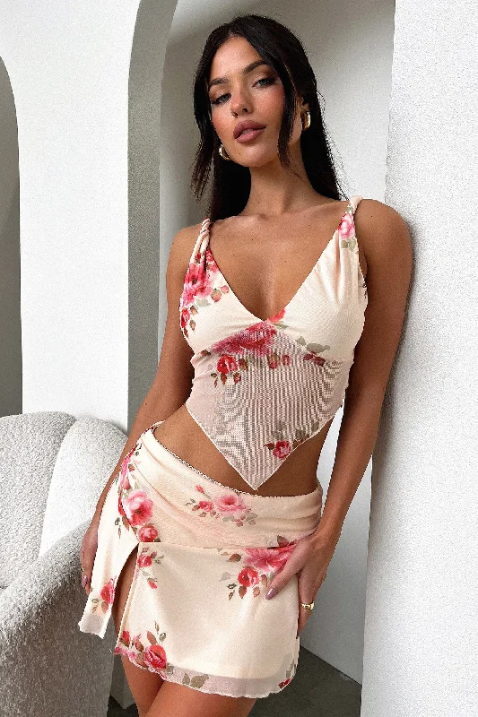 Exclusive Customization Tanaya Skirt - Pink Floral