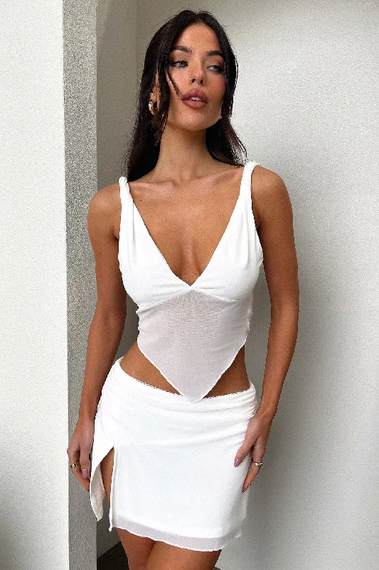 Luxury And Elegant Tanaya Skirt - White