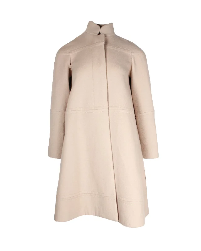 Versatile Style Chloe A-Line Cape Coat in Cream Cashmere