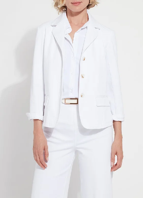 Cozy Shirts Della Denim Cropped Blazer