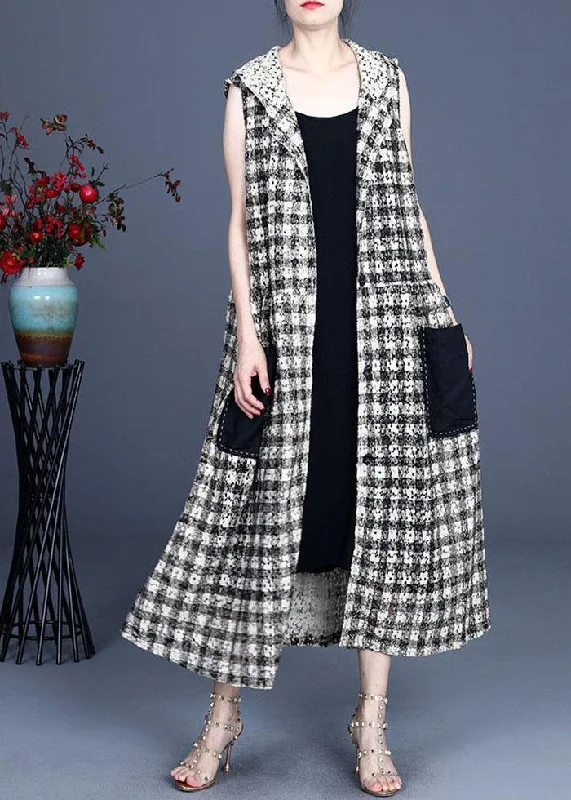 Fashionable In The Times Fine Khaki Hooded Casual Summer Loose Coat Sleeveless