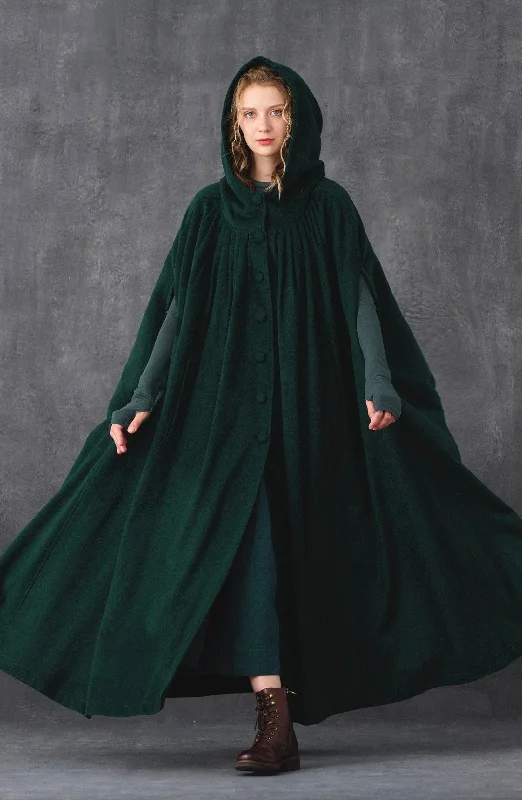 Fresh Comfort ARIEL 14 | HOODED WOOL CLOAK COAT