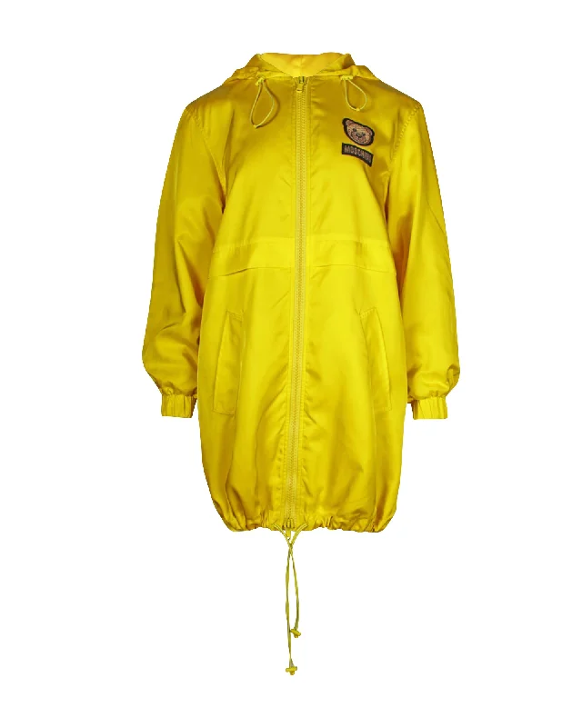 Relaxed Clothing Moschino Couture Teddy Bear Coat in Yellow Polyamide
