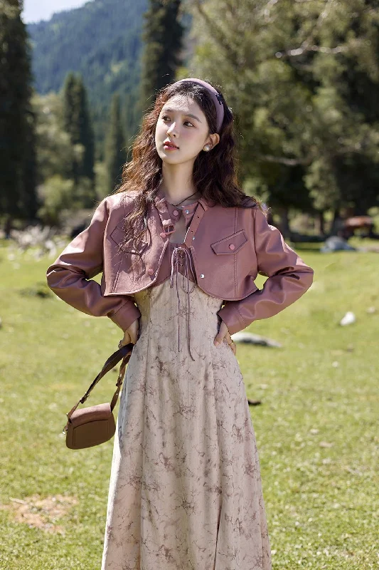 Classic Comfort Spaghetti Strap Dress and Coat Set Separately Sold