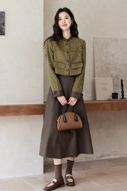 Comfortable And Casual Coat and Skirt Set Separately Sold