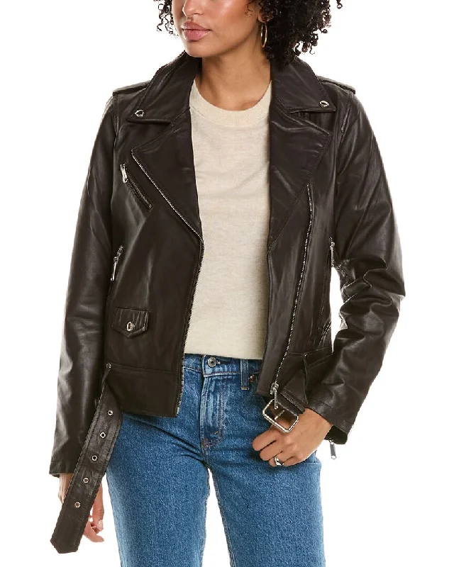 Everyday Style Sam Edelman Belted Leather Moto Jacket