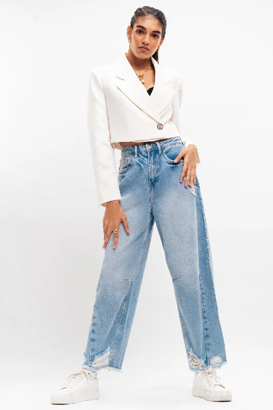 Effortless Elegance Light Blue Ablaze Baggy Balloon Jeans