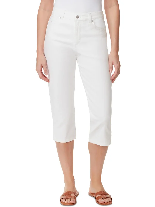 Personalized Wear Amanda Womens High Rise Straight Leg Capri Jeans