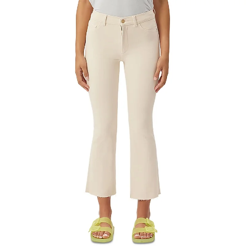 Stretch Design Bridget Womens High Rise Cropped Bootcut Jeans