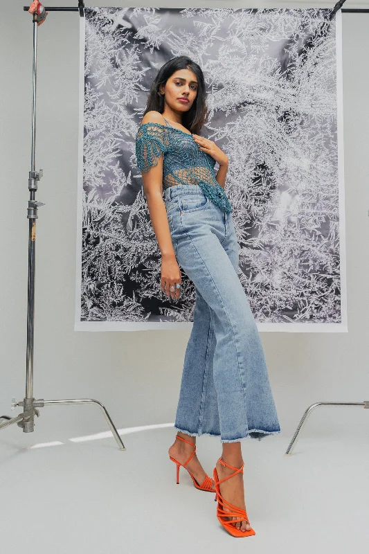 Effortless Style Classic Raw Wide Jeans