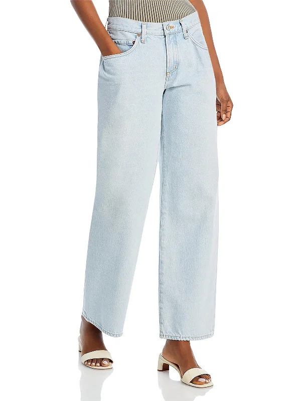 Casual Wear Fusion Womens Organic Cotton High Rise Wide Leg Jeans