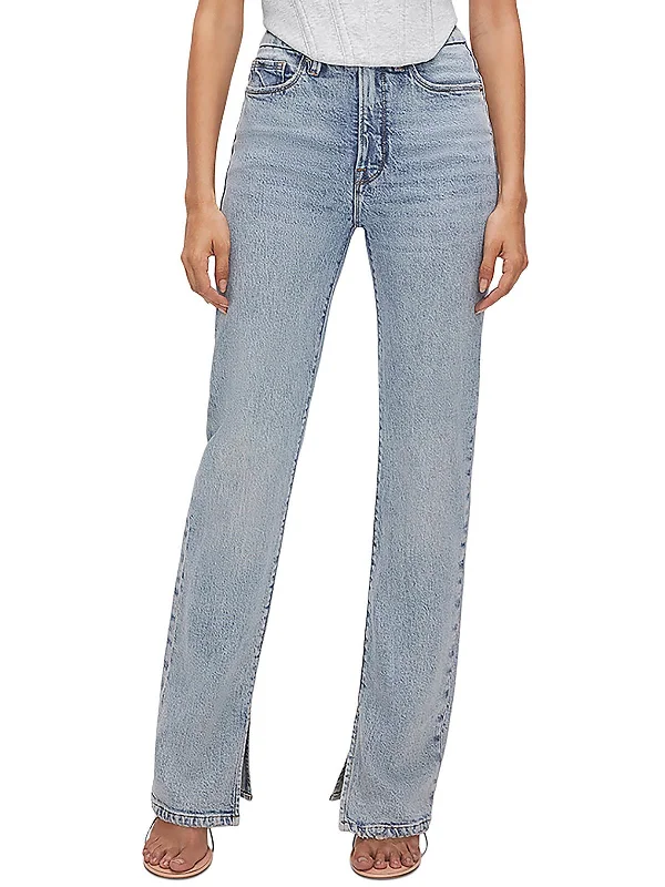 Fresh And Elegant Good Boy Womens Tencel Straight Leg Jeans
