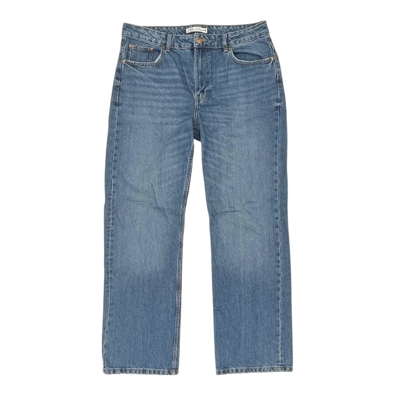 All-Day Outfits Jeans Boot Cut By Zara In Blue Denim, Size:12