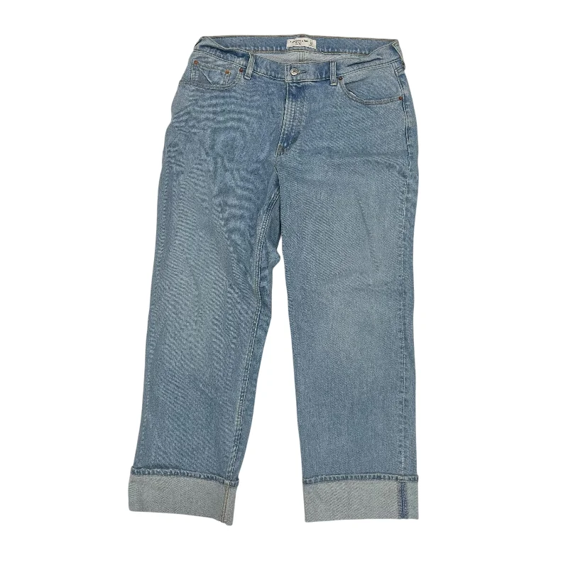 Cozy Footwear Jeans Boyfriend By Abercrombie And Fitch In Blue Denim, Size:12