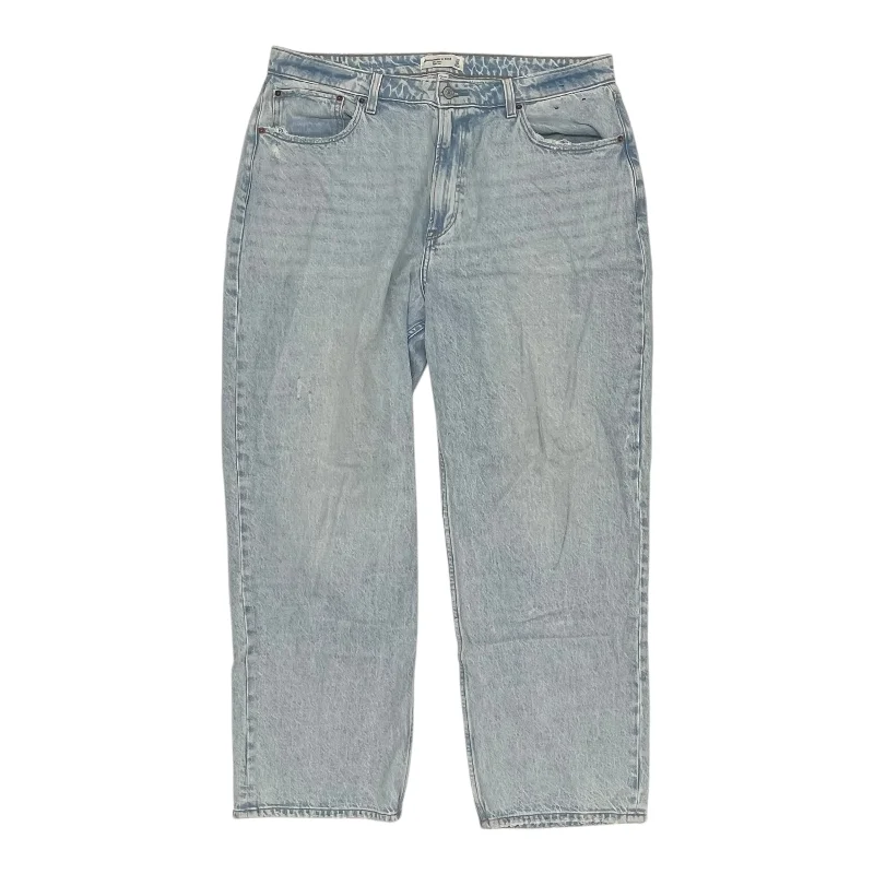 Sporty Wear Jeans Boyfriend By Abercrombie And Fitch In Blue Denim, Size:16