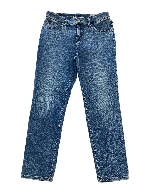 Street Fashion Jeans Cropped By Chicos In Blue Denim, Size: 10