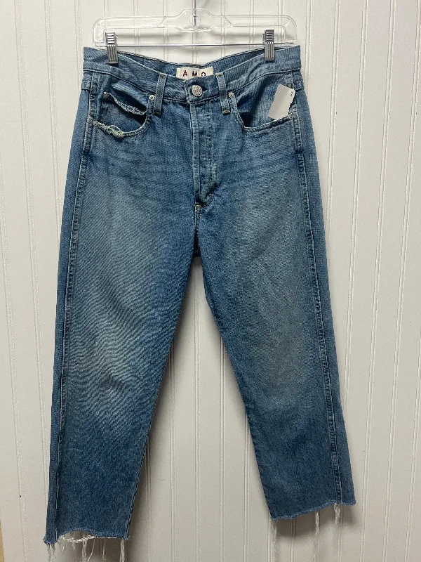 All-Day Style Jeans Designer By Amo In Blue Denim, Size: 6