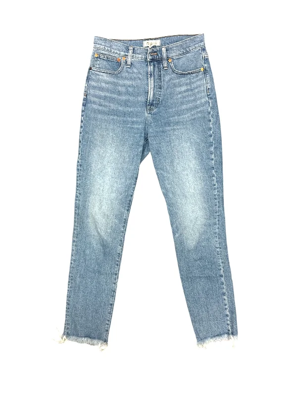 Soft Feel Jeans Designer By Madewell In Blue Denim, Size: 4