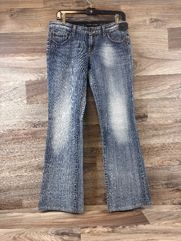 Casual And Comfortable Jeans Flared By Rerock In Blue Denim, Size: 6