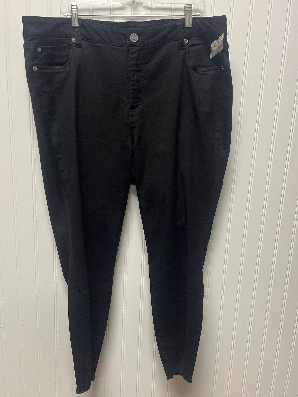 Light Layers Jeans Skinny By Kut In Black Denim, Size: 18