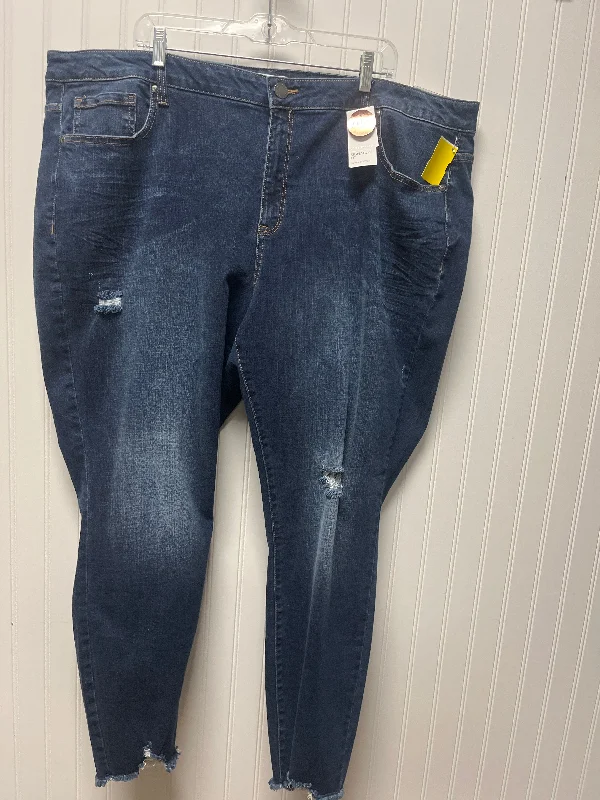 Casual Fit Wear Jeans Skinny By Lane Bryant In Blue, Size: 26