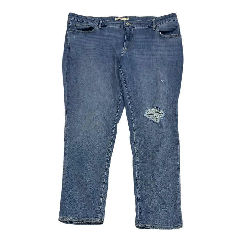 Soft Knitwear Jeans Skinny By Levis In Blue, Size: 22